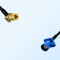 Fakra C 5005 Blue Male - SMB Female R/A Coaxial Cable Assemblies