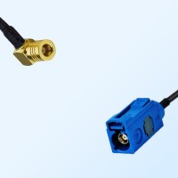 Fakra C 5005 Blue Female - SMB Female R/A Coaxial Cable Assemblies