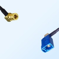 Fakra C 5005 Blue Female R/A - SMB Female R/A Coaxial Cable Assemblies