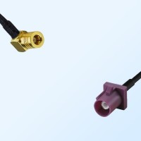 SMB Female R/A - Fakra D 4004 Bordeaux Male Coaxial Cable Assemblies