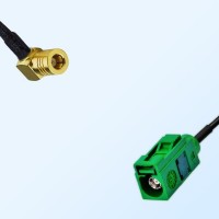 Fakra E 6002 Green Female - SMB Female R/A Coaxial Cable Assemblies