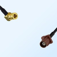 Fakra F 8011 Brown Male - SMB Female R/A Coaxial Cable Assemblies