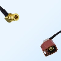 Fakra F 8011 Brown Female R/A - SMB Female R/A Cable Assemblies