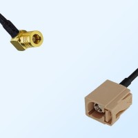 Fakra I 1001 Beige Female - SMB Female R/A Coaxial Cable Assemblies