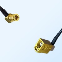 Fakra K 1027 Curry Female R/A - SMB Female R/A Cable Assemblies