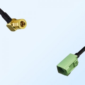 Fakra N 6019 Pastel Green Female - SMB Female R/A Cable Assemblies