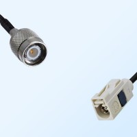 Fakra B 9001 White Female - TNC Male Coaxial Cable Assemblies