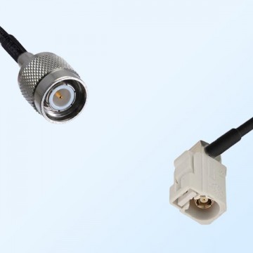 Fakra B 9001 White Female R/A - TNC Male Coaxial Cable Assemblies