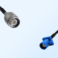 Fakra C 5005 Blue Male - TNC Male Coaxial Cable Assemblies