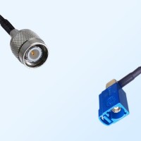 Fakra C 5005 Blue Female R/A - TNC Male Coaxial Cable Assemblies