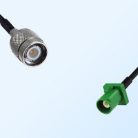 Fakra E 6002 Green Male - TNC Male Coaxial Cable Assemblies