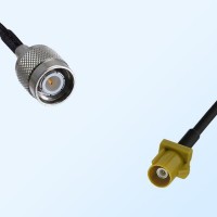 Fakra K 1027 Curry Male - TNC Male Coaxial Cable Assemblies