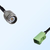 Fakra N 6019 Pastel Green Female - TNC Male Coaxial Cable Assemblies