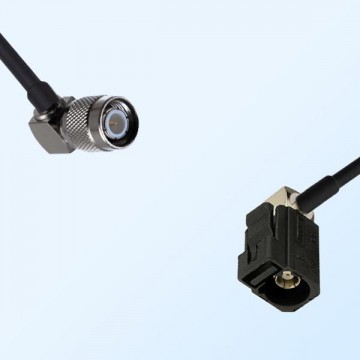 Fakra A 9005 Black Female R/A - TNC Male R/A Coaxial Cable Assemblies