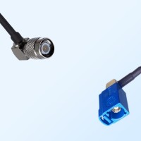 Fakra C 5005 Blue Female R/A - TNC Male R/A Coaxial Cable Assemblies