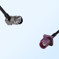 Fakra D 4004 Bordeaux Male - TNC Male R/A Coaxial Cable Assemblies