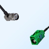 Fakra E 6002 Green Female - TNC Male R/A Coaxial Cable Assemblies