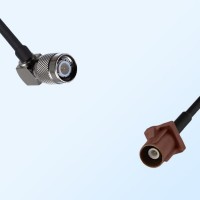 Fakra F 8011 Brown Male - TNC Male R/A Coaxial Cable Assemblies