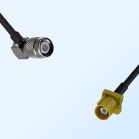 Fakra K 1027 Curry Male - TNC Male R/A Coaxial Cable Assemblies