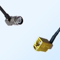 Fakra K 1027 Curry Female R/A - TNC Male R/A Coaxial Cable Assemblies