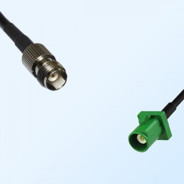 Fakra E 6002 Green Male - TNC Female Coaxial Cable Assemblies