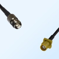 Fakra K 1027 Curry Male - TNC Female Coaxial Cable Assemblies