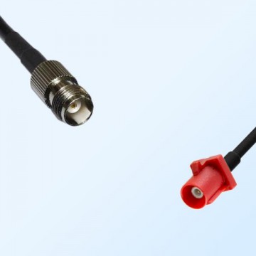 Fakra L 3002 Carmin Red Male - TNC Female Coaxial Cable Assemblies