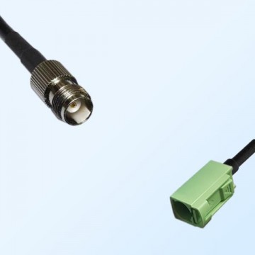 Fakra N 6019 Pastel Green Female - TNC Female Coaxial Cable Assemblies