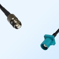 Fakra Z 5021 Water Blue Male - TNC Female Coaxial Cable Assemblies