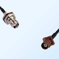 Fakra F 8011 Brown Male TNC O-Ring Bulkhead Female Cable Assemblies