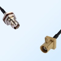 Fakra I 1001 Beige Male TNC O-Ring Bulkhead Female Cable Assemblies