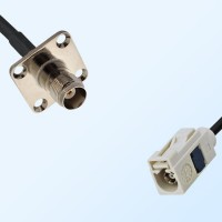 Fakra B 9001 White Female - TNC Female 4 Hole Coaxial Cable Assemblies