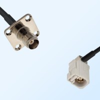 Fakra B 9001 White Female R/A - TNC Female 4 Hole Cable Assemblies