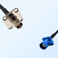 Fakra C 5005 Blue Male - TNC Female 4 Hole Coaxial Cable Assemblies