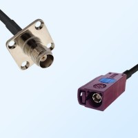 Fakra D 4004 Bordeaux Female - TNC Female 4 Hole Cable Assemblies