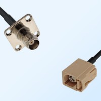Fakra I 1001 Beige Female - TNC Female 4 Hole Coaxial Cable Assemblies