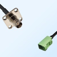 Fakra N 6019 Pastel Green Female - TNC Female 4 Hole Cable Assemblies