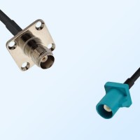 Fakra Z 5021 Water Blue Male - TNC Female 4 Hole Cable Assemblies