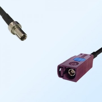 Fakra D 4004 Bordeaux Female - TS9 Male Coaxial Cable Assemblies