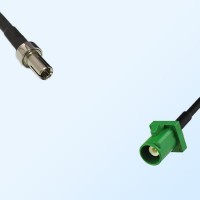 Fakra E 6002 Green Male - TS9 Male Coaxial Cable Assemblies
