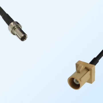 Fakra I 1001 Beige Male - TS9 Male Coaxial Cable Assemblies