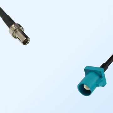 Fakra Z 5021 Water Blue Male - TS9 Male Coaxial Cable Assemblies