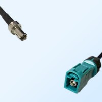 Fakra Z 5021 Water Blue Female Waterproof to TS9 Male Cable Assemblies