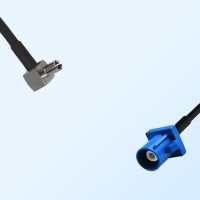Fakra C 5005 Blue Male - TS9 Male Right Angle Coaxial Cable Assemblies