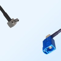 Fakra C 5005 Blue Female R/A - TS9 Male R/A Coaxial Cable Assemblies