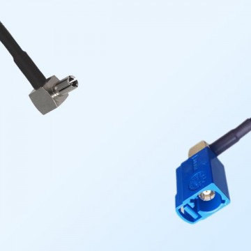 Fakra C 5005 Blue Female R/A - TS9 Male R/A Coaxial Cable Assemblies