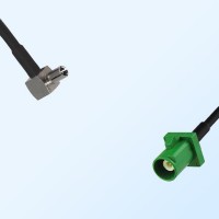 Fakra E 6002 Green Male - TS9 Male R/A Coaxial Cable Assemblies
