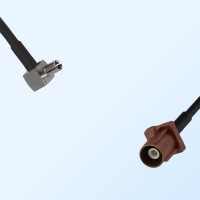 Fakra F 8011 Brown Male - TS9 Male R/A Coaxial Cable Assemblies