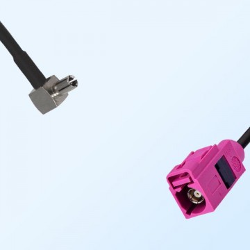 Fakra H 4003 Violet Female - TS9 Male R/A Coaxial Cable Assemblies