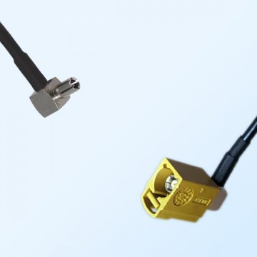 Fakra K 1027 Curry Female R/A - TS9 Male R/A Coaxial Cable Assemblies